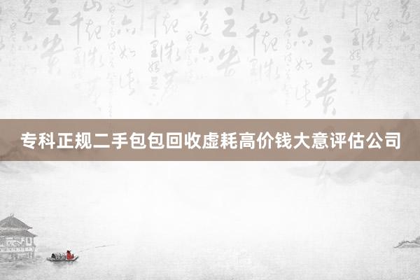专科正规二手包包回收虚耗高价钱大意评估公司